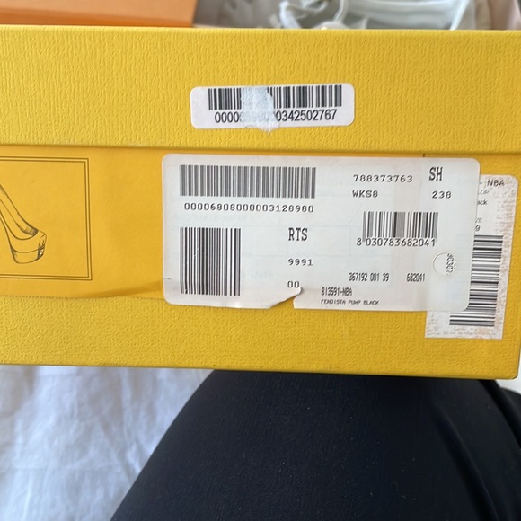 Fendi fendiista  logo tow double platform pump black - Picture 9 of 10